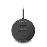 DeLOCK USB-C M.2 dockingstation voor 2x M.2 NVMe PCIe SSD Zwart, met kloonfunctie