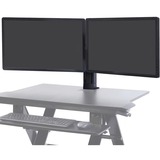 Ergotron WorkFit Dual Monitor Kit, universal monitorarm Zwart