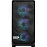 Fractal Design Meshify 2 RGB Black TG Light Tint midi tower behuizing Zwart | 2x USB-A | 1x USB-C | Window