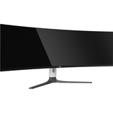 HKC GS49UK Super Ultrawide OLED Gaming Monitor 49" curved  Zwart/wit, 2x HDMI, DisplayPort, USB-C, USB-A, 240Hz
