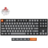 Keychron K8 Max-H1 RGB mechanisch toetsenbord Zwart, US lay-out (QWERTY), Keychron Super Red, 80% (TKL)	, RGB leds, OSA Double-shot PBT, hot swap, USB-C | 2.4 GHz | Bluetooth 5.1