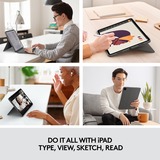 Logitech Combo Touch for iPad Pro 12.9-inch (5th generation) toetsenbord Grijs, EU lay-out (QWERTY), 80% (TKL)	