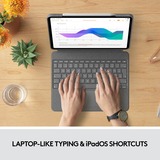 Logitech Combo Touch for iPad Pro 12.9-inch (5th generation) toetsenbord Grijs, EU lay-out (QWERTY), 80% (TKL)	