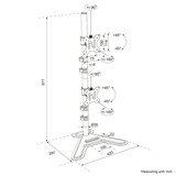 Neomounts DS45-600BL2V Monitorstandaard voor twee schermen 10-32" monitorarm Zwart
