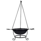 The Windmill Kampvuurset houtbarbecue Zwart