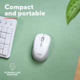 Trust Yvi+ Draadloze Muis Compact Wit, 800-1600 Dpi, 2.4GHz, Bluetooth, Stille Knoppen 