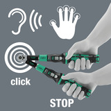 Wera Click-Torque Lock A 6 R/L draaimomentsleutel Zwart/groen, Instelbaar, Torque Lock functie, doorlopende bitopname (1/4"), 2,5-25 Nm