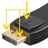 goobay Adapter DisplayPort > HDMI Zwart, Passief, Verguld