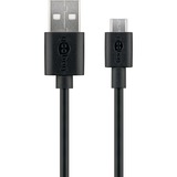 goobay micro-USB 2.0 snellaad- en synchronisatiekabel Zwart, 1 meter