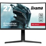 iiyama G-Master Red Eagle GB2766HSU-B1 27" Curved gaming monitor Zwart, 2x HDMI, 1x DisplayPort, 2x USB-A 2.0, 165 Hz