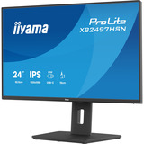 iiyama ProLite XB2497HSN-B1 23.8" monitor Zwart (mat), 100 Hz, HDMI, DisplayPort, USB-C, Audio, LAN