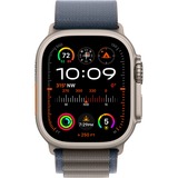 Apple Watch Ultra 2 smartwatch Donkerblauw, Titanium, 49 mm, Alpine-bandje (Large), GPS + Cellular