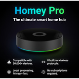 Athom Homey Pro (2026) Basisstation + Energy Dongle + Ethernetadapter set Zwart