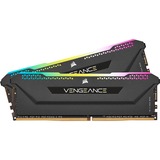 Corsair 16 GB DDR4-3200 (2x 8 GB) Kit werkgeheugen Zwart, CMH16GX4M2E3200C16, Vengeance RGB PRO SL, XMP 2.0