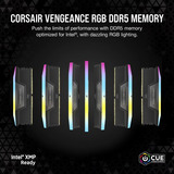 Corsair 64 GB DDR5-6000 (2x 32 GB) Kit werkgeheugen Zwart, CMH64GX5M2D6000C40, Vengeance, RGB, XMP 3.0