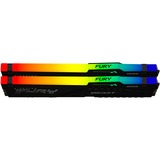 Kingston FURY Beast RGB 64 GB DDR5-6000 (2x 32 GB) werkgeheugen Zwart, KF560C36BBEAK2-64, EXPO