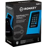 Kingston IronKey Vault Privacy 80 7.68 TB externe SSD Blauw/zwart, IKVP80ES/7680G, USB-C