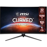 MSI Optix AG321CQR 31.5" Curved Gaming Monitor Zwart, HDMI, DisplayPort, USB-B 2.0, 165 Hz