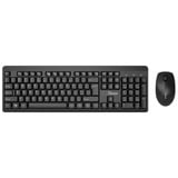 Qware Nottingham draadloze combo, desktopset Zwart, EU lay-out (QWERTY), Membraan, 1200 DPI