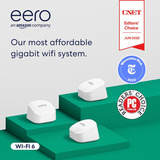 eero 6+ mesh wifi system, 3 stuks mesh router Wit
