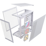 Corsair 3500X LX-R RGB iCUE LINK midi tower behuizing Wit | 2x USB-A | 1x USB-C | Tempered Glass