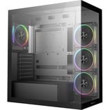 DeepCool CG580 4F V2 midi tower behuizing Zwart | 2x USB-A | 1x USB-C | RGB | Tempered Glass