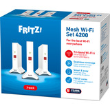 FRITZ! FRITZ!Mesh Wi-Fi Set 4200 3-pack International repeater Wit, 3 stuks