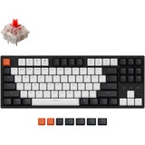 Keychron C1-H1, toetsenbord Zwart/wit, US lay-out, Gateron G Pro Red, RGB leds, TKL, ABS Double Shot, hot swap