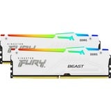 Kingston FURY 64 GB DDR5-5600 Kit werkgeheugen Wit, KF556C40BWAK2-64, Beast RGB, XMP