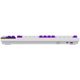 LORGAR KBP70TKLW RGB mechanisch gaming toetsenbord Wit, US lay-out (QWERTY), LOGAR Toxic Purple, 80% (TKL)	, RGB, Hot-swappable, PBT Double-shot, Bluetooth | 2.4GHz | USB