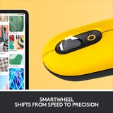 Logitech POP Mouse - BLAST Geel/zwart, 1000 - 4000 dpi, Bluetooth