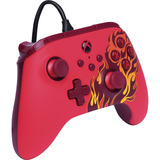 PowerA Advantage controller met kabel voor de Xbox Series X|S - Rood vuur Rood, Xbox Series X|S, Xbox One, Pc