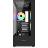 Sharkoon SK6 ARGB midi tower behuizing Zwart | 2x USB-A | RGB | Tempered Glass
