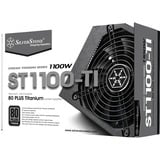 SilverStone SST-ST1100-TI v2.0 modulaire 1100 watt voeding  Zwart, 8x PCIe