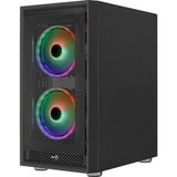 Aerocool Graphite-G-BK-v3 midi tower behuizing Zwart | 2x USB-A | RGB | Window