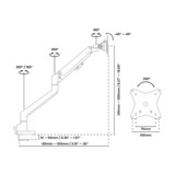 Arozzi Alzare Neo - Gas Spring Monitor Arm - Pink monitorarm Roze