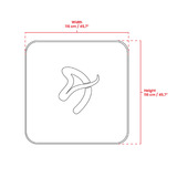 Arozzi ZONA Quattro Floor Pad - Black Marble beschermingsmat Zwart