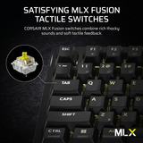 Corsair K65 Plus Wireless RGB mechanisch gaming toetsenbord Zwart, US lay-out (QWERTY), Corsair MLX Fusion, 75%, RGB leds, PBT double-shot