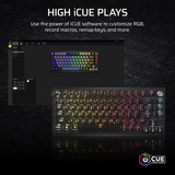 Corsair K65 Plus Wireless RGB mechanisch gaming toetsenbord Zwart, US lay-out (QWERTY), Corsair MLX Fusion, 75%, RGB leds, PBT double-shot