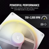 Corsair iCUE LINK LX140-R RGB Reverse case fan Wit, 4-pin PWM