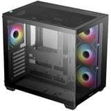 DeepCool CG530 4F midi tower behuizing Zwart | 2x USB-A | 1x USB-C | RGB | Tempered Glass