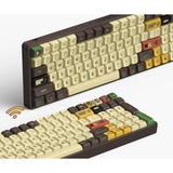 Iqunix F97 Happy Ape Wireless Mechanical Keyboard, gaming toetsenbord Bruin/geel, US lay-out, Gateron Brown, RGB leds, 96%, Hot-swappable, PBT, 2.4GHz | Bluetooth 5.1 | USB-C