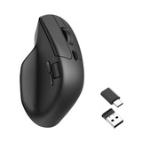 Keychron M6 Wireless Mouse Zwart, 100 tot 30.000 dpi, 8000Hz, 2,4 GHz / Bluetooth / USB