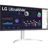 LG 34WQ650-W 34" UltraWide Monitor Wit, 1x HDMI, 1x DisplayPort, 1x USB-C, 100 Hz