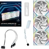 Lian Li UNI FAN SL120 Wireless Reverse Blade case fan Wit, 3 stuks, 4-pin PWM fan-connector
