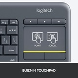 Logitech K400 Plus toetsenbord Antraciet, EU lay-out (QWERTY)