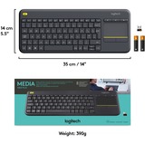 Logitech K400 Plus toetsenbord Antraciet, EU lay-out (QWERTY)