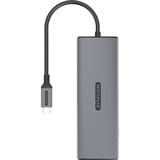 Sitecom 6 in 1 USB-C Multiport Adapter LAN dockingstation Grijs