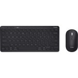 Trust Lyra Multi-Device Wireless Keyboard & Mouse desktopset Zwart, US lay-out (QWERTY), Scissor switches, 65%, 800 - 1.600 dpi, 2,4 GHz USB, Bluetooth
