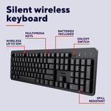 Trust Ody II draadloos toetsenbord Zwart, EU lay-out (QWERTY), Membraan, Stil